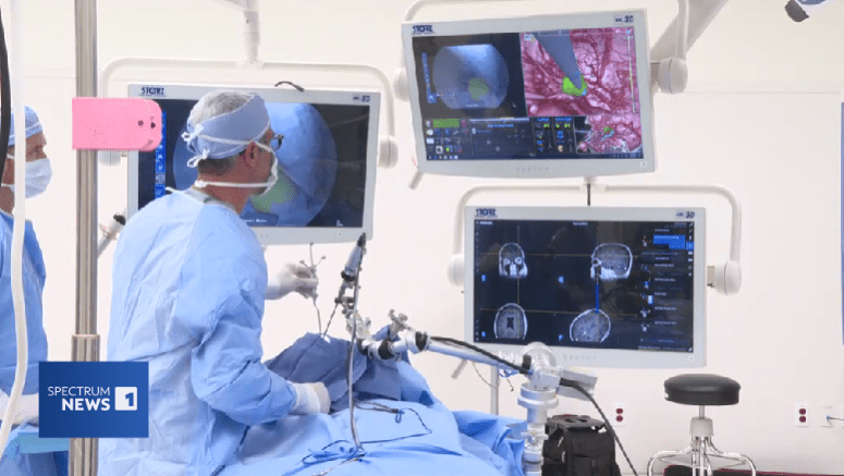 neurosurgeon practicing brain surgeries with new technology